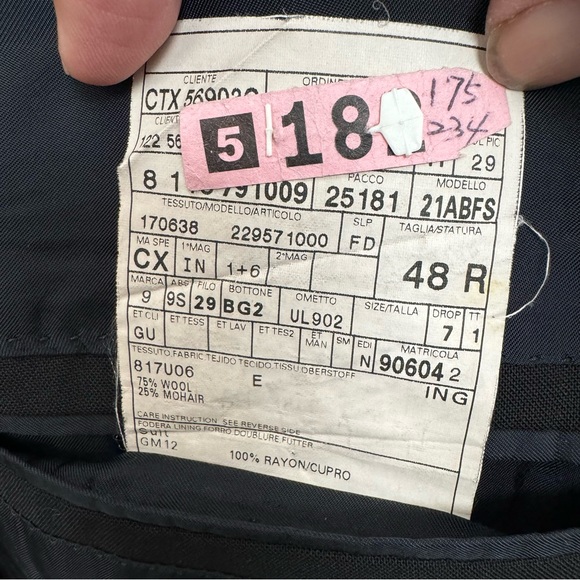vintage gucci suit jacket blazer black 48IT/38 US wool mohair 2 button - Picture 8 of 14